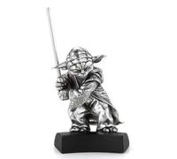 Action figure in peltro di Royal Selangor Star Wars Master Yoda con licenza uffi