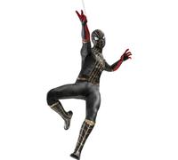 Action figure in scala 1:6 di Spider-Man con tuta nera e dorata con licenza uffi