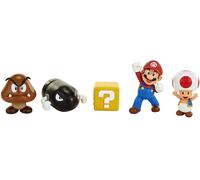ACTION FIGURE JAKKS PACIFIC SUPER MARIO 15 CM IN PVC 5 PEZZI ACCESSORI INCLUSI