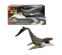Mattel Jurassic World Rebirth - Mosasauro Super Colossale, enorme dinosauro snodato con due mosse d'attacco, look fedele al film, giocattolo per bambini, 4+ anni, JGB51