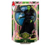 Mattel Universal Wicked, Elphaba, bambola snodata con pelle verde, capelli neri