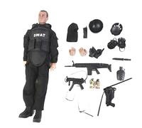 Action Figure Militare 30 cm Modello Soldato Combattimento Deserto con Accessori Scala 1/6