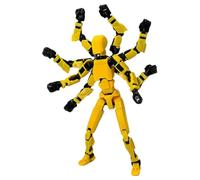 Action Figure Model, Robot Cartoon Figure, Giocattolo articolato snodabile, Arti regolabili Display Design per Collezionisti Scrivania Mensola Comodino Anime, Display Figurina da collezione, Nero