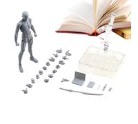 Action Figure Modello di disegno - Manichino artistico regolabile, giunti flessibili portatili, struttura in ABS resistente, mani intercambiabili | Figura di riferimento per disegno artistico per