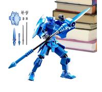 Action Figure Modello - Figura mmecha articolata, 13 cm, da collezione, bambola guerriera assemblata meccanicamente per la visualizzazione da scrivania, scudo giustizia modello felice, alta qualità