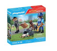 ACTION FIGURE PLAYMOBIL PLM POLICIER CHIEN RECHERCHE VOLEUR