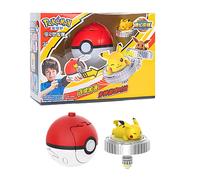 Action Figure Pokémon Pikachu Charmander Squirtle Eevee + Trottola Set Bambino