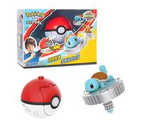 Action Figure Pokémon Pikachu Charmander Squirtle Eevee + Trottola Set Bambino