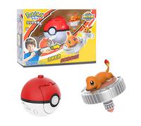 Action Figure Pokémon Pikachu Charmander Squirtle Eevee + Trottola Set Bambino