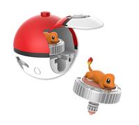 Action Figure Pokémon Pikachu Charmander Squirtle Eevee + Trottola Set Bambino