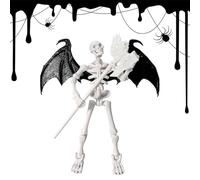 Action Figure Scheletro - Modello Giocattolo Articolato Mobile | Collezione Posabile Realistica | Design Creativo Di Halloween, Tema Amante Della Fantasia, Appassionato Di Fotografia Divertente, Decor