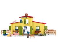 ACTION FIGURE SCHLEICH 42605 GRANDE STALLA CON ANIMALI E ACCESSORI - Materiale Plastica