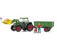SCHLEICH Farm World Tractor with Trailer Toy Playset, 3 to 8 Years, Multi-colour [42608]