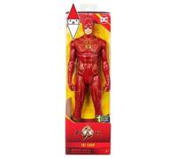 Dc comics, the flash, personaggio di flash da 30 cm, personaggio 30 cm con decorazioni originali del film the flash e 11 punti di articolazione, giocattolo per bambini dai 3 anni in su
