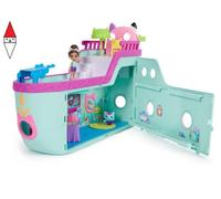 Gabby's Dollhouse , Crociera dei gatti di Gabby, nave da crociera giocattolo con 2 personaggi, giocattoli a sorpresa e accessori per la casa delle bambole, giocattoli per bambine e bambini dai 3 anni in su