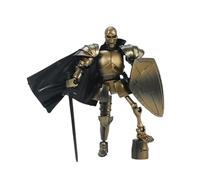 Action Figure Teschio - Design Fantastico Giunture Mobili | Modellino | 14cm ABS Cavaliere Scheletro Medievale Armatura 360° Multiarticolato Montaggio Richiesto Per Camera Soggiorno Studio Scrivania A