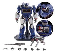 Action Figure Transformers Bumblebee Soundwave and Ravage Deluxe Threezero