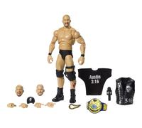 Action figure WWE MATTEL Ultimate Edition Stone Cold Steve Austin da 6 pollici / 15,24 cm con teste intercambiabili, mani intercambiabili e attre