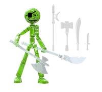 Action Figures - Poseable Luminous Hero, 4.72inch Glow in the Dark Mannequin with Interchangeable Parts, Premium Reinforced Polymer, Articulated Combat, for Collectors Home Office Desktop