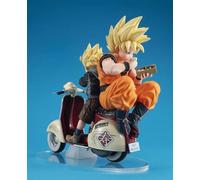 Action Goku SS & Gohan SS & Mortorbike Dragon Ball Z Desktop Real Mccoy Ex - Megahouse - MH842139 Multicolore - Action Figure da collezione - Ideale per gli appassionati di anime