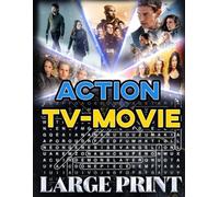 Action TV Movie Word Search (Large Print): 50 high-octane puzzles - 1,000 hidden words • answer key provided