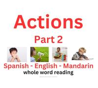 Action Verbs, Part 2 - Picture Word Book (English, Spanish & Mandarin): A Trilingual Early Reading Collection - 45 Words, Real Photos, One Word Per Page