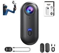 ActionSnap-4K Thumb Action Camera,Mini Body Camera Action Cam With Audio&Video,Go Snap Cameras with 4k/1080p,170° Wide Angle,Mount Anywhere For Work Travel Pet Walk (Black-1080Simple,NO Card)