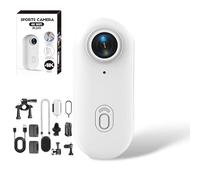 ActionSnap -Thumb Action Camera, Treklon 4S Body Camera, Wearable POV Action Cam with 170° Wide Angle, HD 1080p4K Video, Ideal for Cycling, Skiing, Diving & Outdoor Adventures (White 4K,No Card)