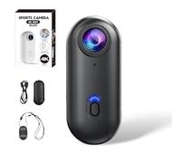 ActionSnap -Thumb Action Camera, Treklon 4S Body Camera, Wearable POV Action Cam with 170° Wide Angle, HD 1080p4K Video, Ideal for Cycling, Skiing, Diving & Outdoor Adventures (Black 1080P,128G)