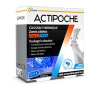 ACTIPOCHE - Cuscino termico - Termoterapia - Contratture muscolari e dolori articolari - Aree mirate - Microsfere - 1 unità