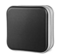 ACTIUSIS Borsa per CD, Custodia per Dischi CD Dvd, Borsa per CD per casa e Auto, per 40 Dischi, Nera