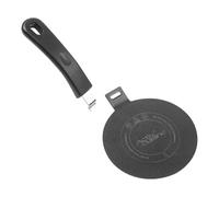 ACTIV CUISINE Adattatore a induzione a disco piatto di diffusione di calore in acciaio inox, con manico e base separabili, diffusore a induzione Moka per utilizzare caffettiere 14 cm, nero