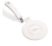 ACTIV CUISINE Adattatore a induzione a disco piatto diffusore Moka in acciaio inox, manico e base separabili, per caffettiere 14 cm, Bianco