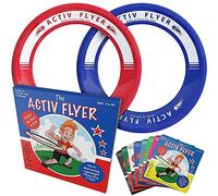 Activ Life Active Flyer: anelli frisbee aerodinamici - Divertimento all'aria aperta per bambini, ragazzi o ragazze di tutte le età! Confezione da 2 (blu/rosso)