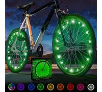 Activ Life Luci LED per ruote bici: visibili da tutte le angolazioni per la massima sicurezza e stile - Batterie incluse, confezione da 2 pneumatici, verde