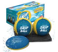 Activ Life Skip Water Bouncing Catch Recreation Ball - Palla per Bambini da 2 Pollici con Skip Disc, Confezione da 2, Giallo/Ciano