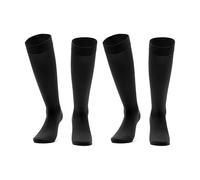 ACTIVA - 2 Paia Calze a Compressione Graduata Uomo 18 mmHg - Calze Elastiche in Cotone e Microfibra ad Azione Riposante - 100% Made in Italy (Nero, 39-41)