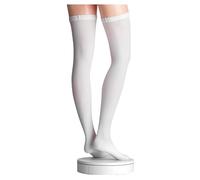 ACTIVA - Calze Autoreggenti Antitrombo Punta Aperta per Degenza, Intervento Chirurgico e Post Parto | Classe 1 18-24 mmHg Compressione Graduata | Made in Italy (Bianco [1 PAIO], XL)