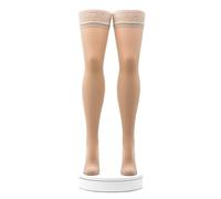 ACTIVA - Calze Autoreggenti Donna 140 Denari a Compressione Graduata mmHg 16/19 | Calze Contenitive Riposanti e Curative con Punta Chiusa e Tallone Anatomico | 100% Made in Italy (Dune, S)