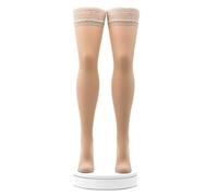 ACTIVA - Calze Autoreggenti Donna 140 Denari a Compressione Graduata mmHg 16/19 | Calze Contenitive Riposanti e Curative con Punta Chiusa e Tallone Anatomico | 100% Made in Italy (Dune, XL)