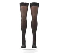 ACTIVA - Calze Autoreggenti Donna 140 Denari a Compressione Graduata mmHg 16/19 | Calze Contenitive Riposanti e Curative con Punta Chiusa e Tallone Anatomico | 100% Made in Italy (Nero, XXL)