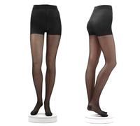 Activa-Pacchetto 2 Paia Collant Compressione Graduata 70 Denari Riposante mmHg 11/14 : Comfort e Benessere per le tue Gambe-Taglia L colore Nero-100% Made in Italy