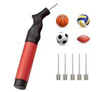 Active 100 Pompa per palloni con ago, portatile, per calcio, basket, pallavolo, rugby e altro, set perfetto per allenatori, giocatori e appassionati di sport, colore: rosso