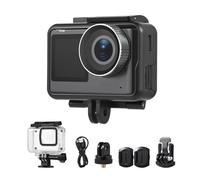 Active Action Camera Mini Camera 4K Ultra 20MP Custodia Impermeabile Anti-vibrazione A Doppio Schermo For Streaming Live Facile Da Usare(With 32GB Card)