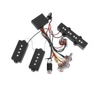 Active Bass Guitar Pickup & Preamp Wiring Kit - Elettronica di ricambio con EQ Controls per basso elettrico