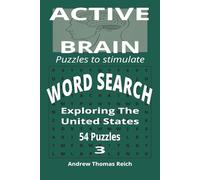 Active Brain United States Word Search: Word Search Puzzles with easy to read print about United States and more. 6x9 inches. 110 pages. 54 puzzles… ... Great for Kids, Adults, and Seniors.