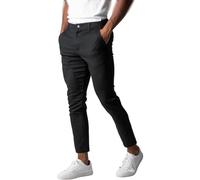 Active Chinos Pants - Pantaloni da uomo, stile di vita attivi, vestibilità ampia, gamba dritta, elasticizzati, pantaloni casual da uomo, Nero , S