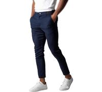 Active Chinos Pants - Pantaloni da uomo, stile di vita attivi, vestibilità ampia, gamba dritta, elasticizzati, pantaloni casual da uomo, Blu, XL