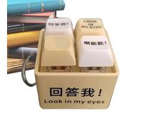 Active Clicker - Keyboard Fidget Layout, Unique Keychain Hardware, Aesthetic Sensory Component, Calms Adults Efficiently, Stress Supply Class, Blue Sturdy Gear With Light For Kids Coworkers