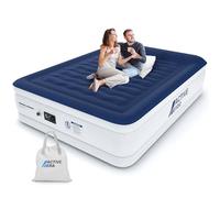 Active Era Materasso Gonfiabile Matrimoniale 150 x 200 x 36.5 cm. Letto Gonfiabile Matrimoniale Rialzato, Pompa Elettrica Integrata, Cuscino Rialzato e Tecnologia I-Beam Strutturata